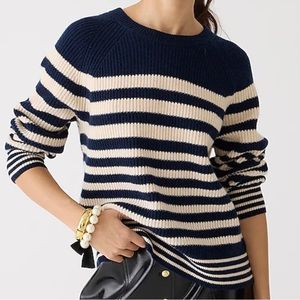 NWOT J. Crew Cashmere Ribbed oversized crewneck sweater